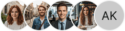 Bloc d'avis de trading Dotimerie affichant plusieurs avatars de profils d'investisseurs